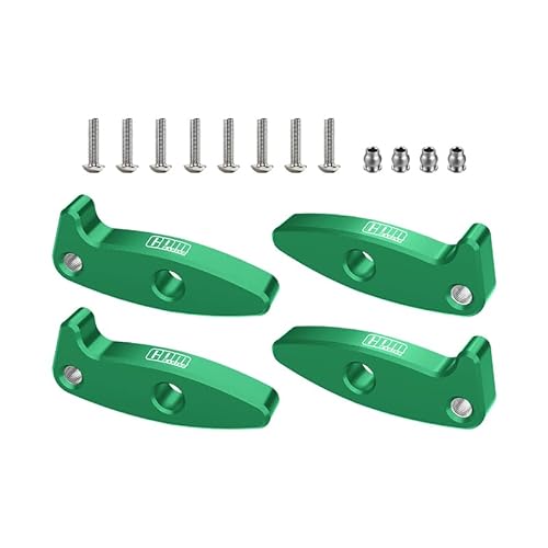 GPM for Axial 1/30 SCX30 RC Crawler – Fits SCX30 Ford Bronco, Jeep Wrangler JLU, Chevrolet K10 – High Articulation & Clearance Flex Blades: 7075-T6 Alloy Droop Flex Mod Extension Kit (Green)