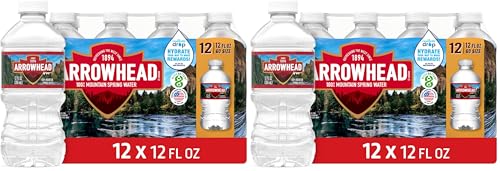Arrowhead Mountain Spring Water Bottles, 24 Pack - Still Bottled Water with Naturally Occurring...