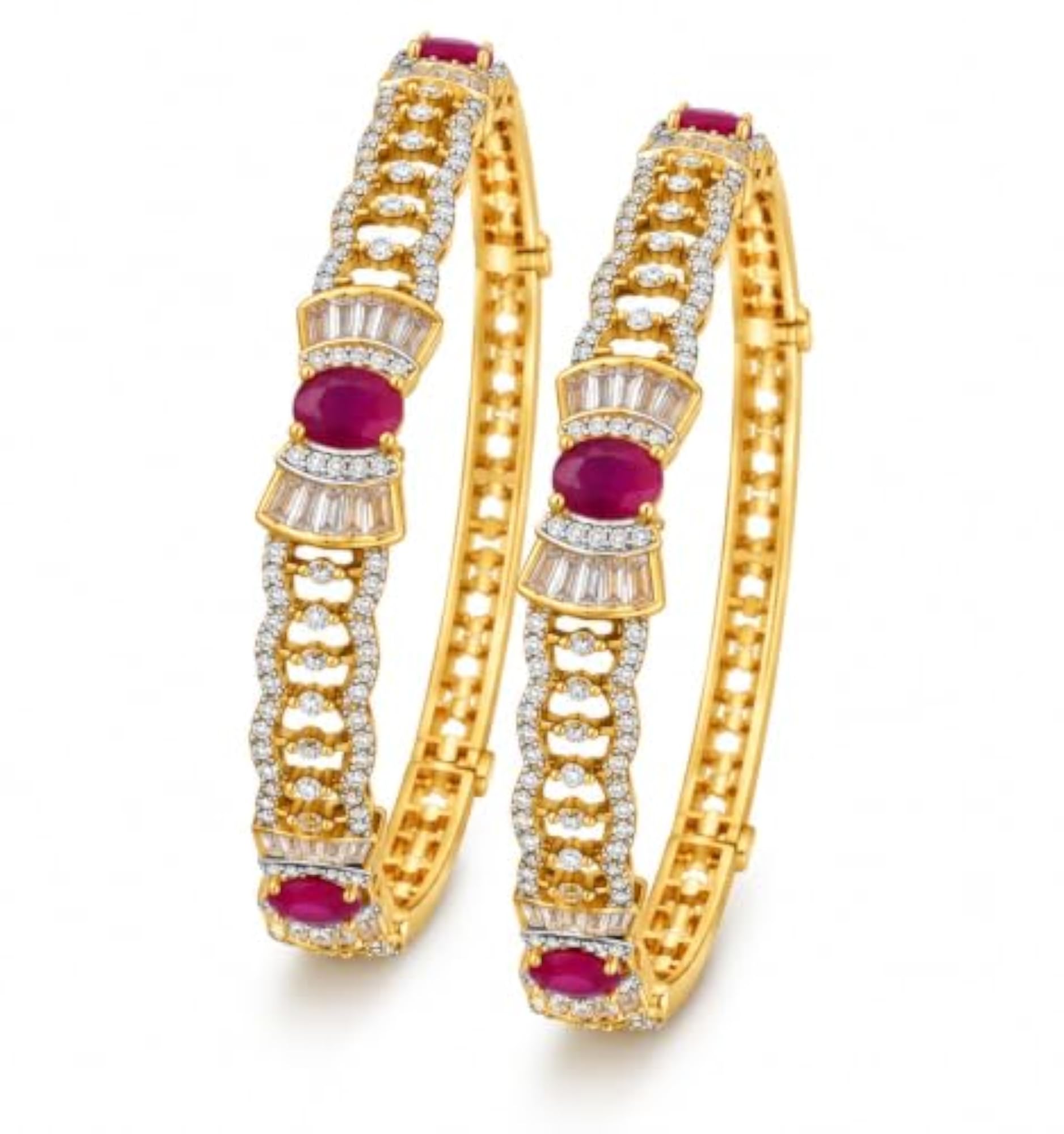 Scarlet Bow American Diamond Bangle for Women, Elegant Design