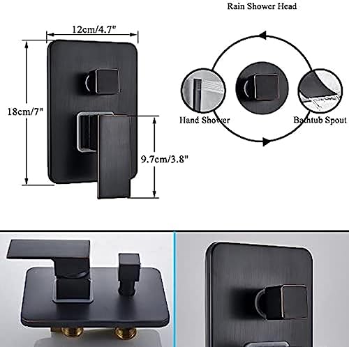 Shower Panel Waterfall Rain Shower Faucet Set SPA Massage Jet Bath Shower Column Temperature Display Mixer Tap Tower-F,F miniatura 5