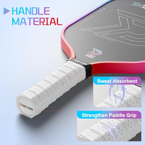 Image of DGYGQ Pickleball Paddles with Polypropylene Honeycomb Core, T700SC Power Carbon Fiber Pickleball Paddle, Increased Power for Ultimate Spin & Consistency