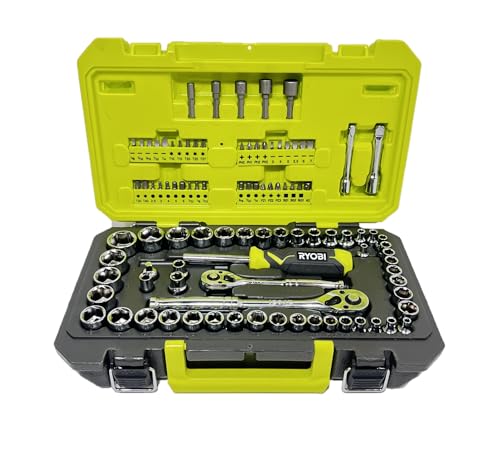 Ryobi 97 PC. 1/4 & 3/8 Drive Mechanics Tool Set - 6 Point