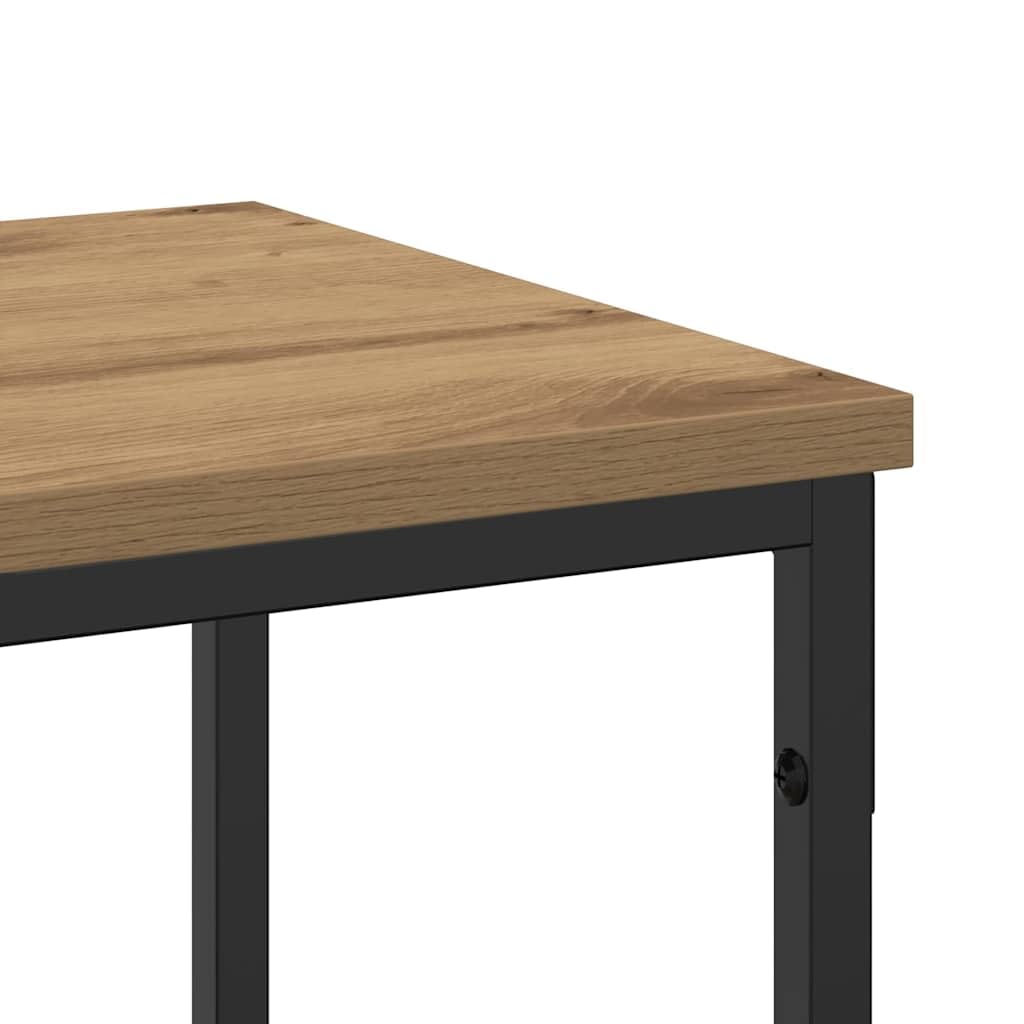 Tavolo Consolle da Ingresso Rovere Artigianale 200x30x75 cm | Mobile stretto salvaspazio in legno ingegnerizzato, ideale per esporre decorazioni in corridoio o soggiorno.