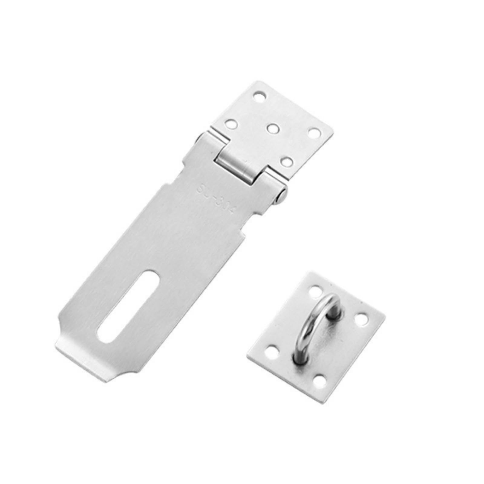 Boxonly 2 Inch Stainless Steel Padlock Hasp Latch, Mini Locking Staple Catch for Door Cabinet, Toolbox, Drawer, Pet Cage