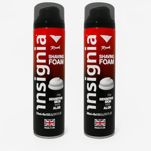 Image of Insignia Shaving Foam for Sensitive Skin with Aloe, 300ml, Twin Pack