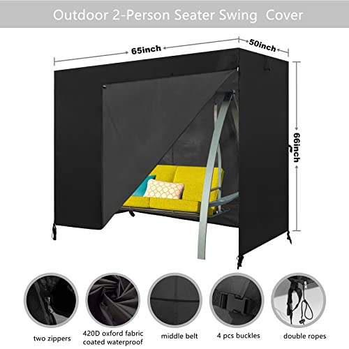 Funda para columpio de 2 plazas impermeable y resistente al viento 3