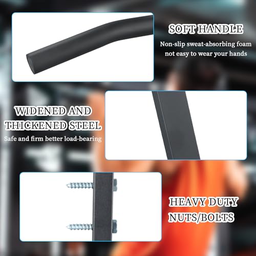 Focenat Barra de Dominadas, Barra de Tracción, Barra Dominadas Pared, Barra para Hacer Dominadas, Pull Up Bar, 93 x 51 x 18 cm - Imagen 6