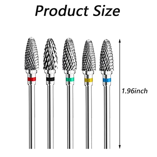 Set de Brocas para Uñas Acrílicas de Tungsteno 5 pzas miniatura 4