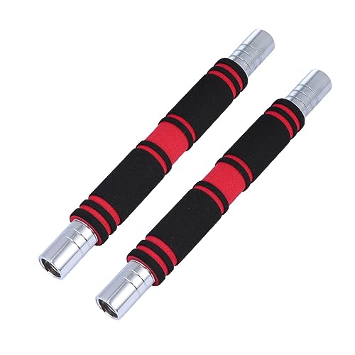 POPETPOP 2 Piezas barra de enlace con mancuernas conector de barra pesa rusa ajustable cinturón de empuje de cadera accesorios para mancuernas biela con mancuernas Acero inoxidable Black