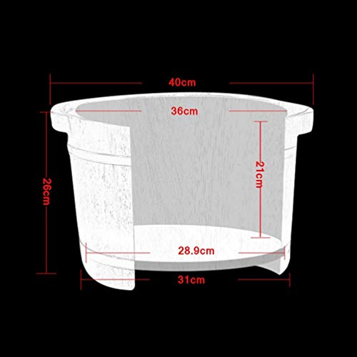 Cubo de spa para pies de madera sólida con tapa miniatura 2
