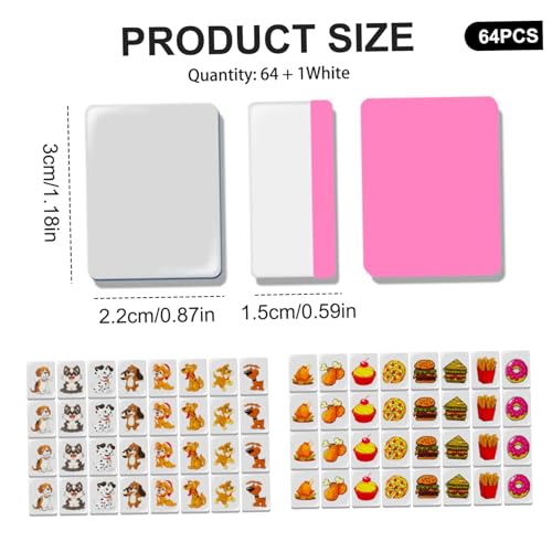 Push Tile Game set de 64 piezas en plástico miniatura 2