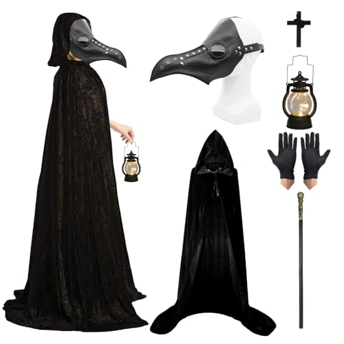 Masque de médecin de la peste gothique et accessoire costume Halloween