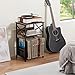AMHANCIBLE Record Player Stand with Charging Station, Turntable Stand with Storage Cabinet, 3 Tier End Table Hold Up to 100 Albums, Record Table for Vinyl, Living Room, Rustic Brown, HETCD01BR-1