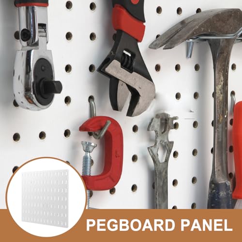 Tablero perforado blanco 28x28 cm sin taladro panel de plástico resistente 4