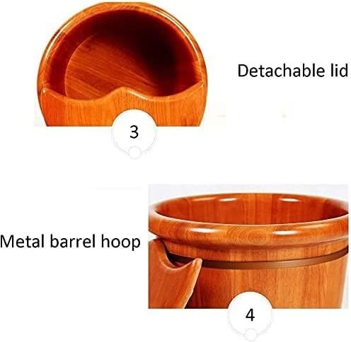 Bañera de pies de madera para spa y masaje miniatura 4