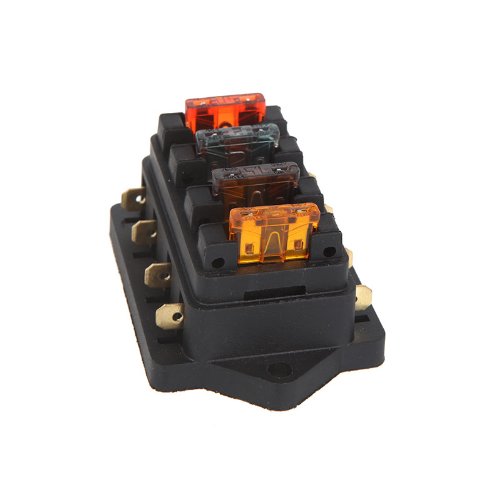 Yorten Universal Car Truck Vehicle 4 Way Circuito Automotivo Lâmina Média Porta-bloco Fusível