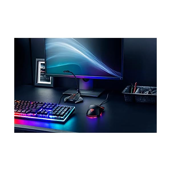 Trust Gaming GXT 239 Nepa Gaming Mikrofon für PC (Standmikrofon mit 3.5mm Klinke für Skype, Streaming, Twitch) schwarz – Bild 6