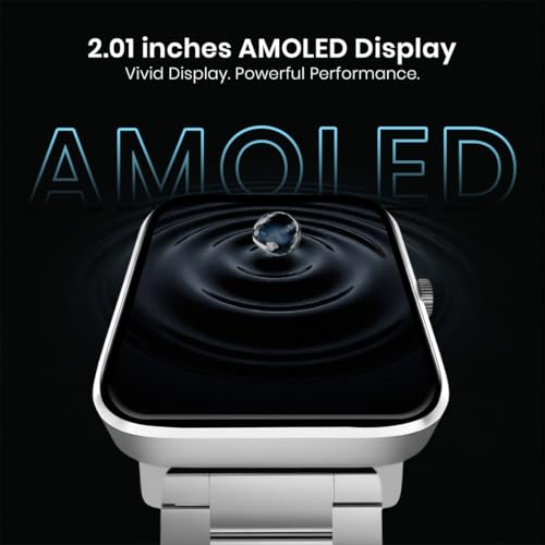Image of GameSir H9 Silver Dial Smartwatch Combo, 4 Straps, 2.01'' HD Display, Bluetooth Calling, IP67, Crown Control, Fitness Tracker with Heart Rate & SPO₂, 100+ Sports Modes for Men & Women (Silver Dial)