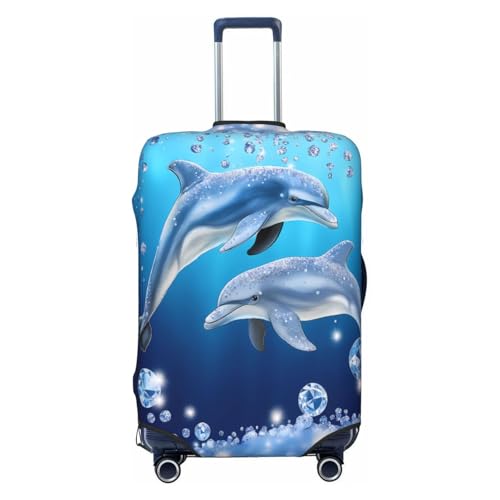 Dolphins Ocean Suitcase Cover Fashion Luggage Covers Anti-Scratch Elastic Lightweight Protector For Travel Outdoor Large - Main Image