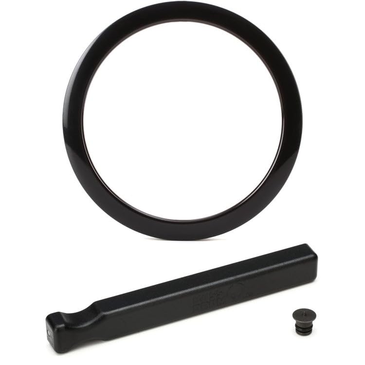 Bass Drum O's Port Hole Ring with Cutter - 5 - Black