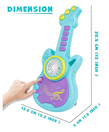 Image of Rechargeable Bubble Guitar Toy for Kids | Electric Automatic Bubble Machine Musical Guitar with Lights | USB Rechargeable Bubble Blower with Bubble Solution | Outdoor Summer Toy Gift for Kids