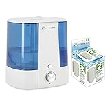 Pure Guardian H1175FL Ultrasonic Cool Mist Humidifier, 90 Hrs. Run Time, 1.5 Gal. Tank Capacity, 390...