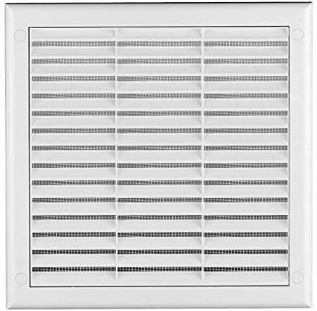 Air Vent Grille 300mm x 300mm with Fly Screen/Mesh/Net 12" x 12 Ducting Ventilation Cover Grid TK13, White - Image 2
