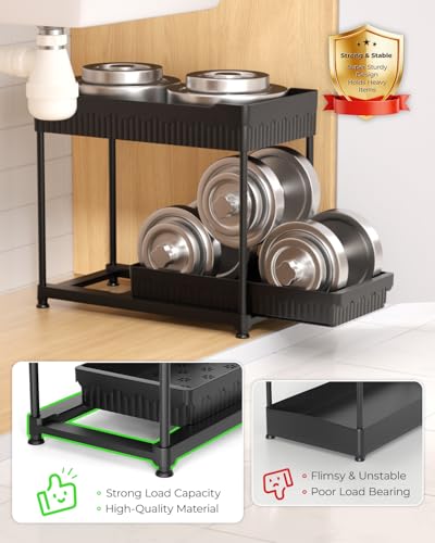 Sevenblue 3-Pack 2-Tier Under Sink Organizers with Sliding Drawers - Image 5