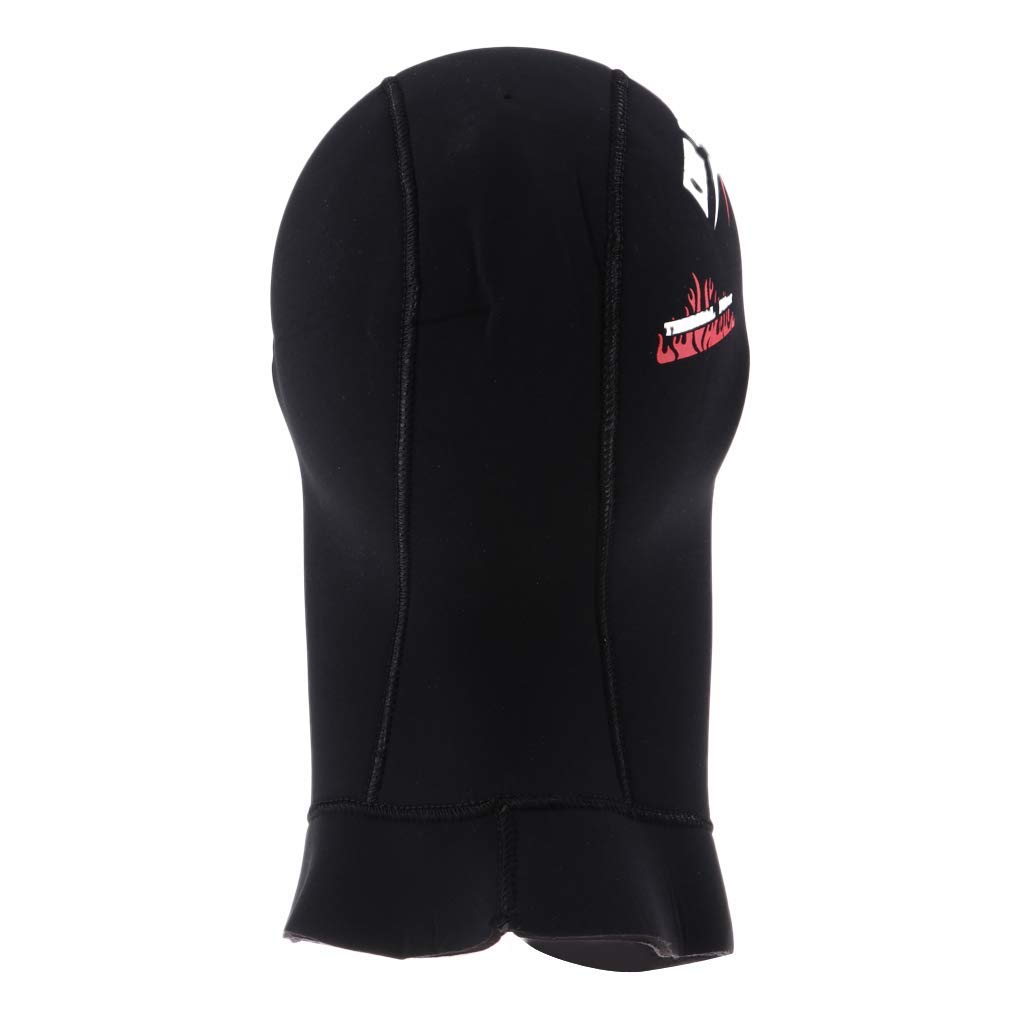 Czapka do nurkowania o grubości 5 mm neoprenowa do nurkowania z akwalungiem kombinezon z kapturem do surfingu nurków czapka dla mężczyzn kobiet młodzieży - czarna - wiele rozmiarów