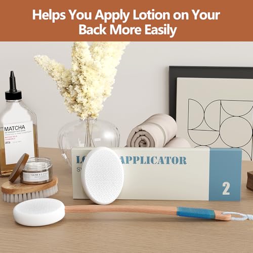 Svarvns Lotion Applicator for Back and Feet with 2 Replaceable Pads, 17" Back Lotion Applicator for Women, Elderly Apply to Lotion, Suncreen, Cream Medicine, White - Image 6