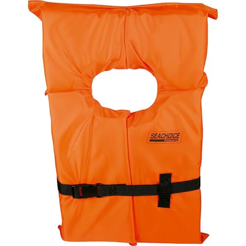 SEACHOICE 85520 Life Vest, Type II Personal Flotation Device â€“ Orange â€“ Adult