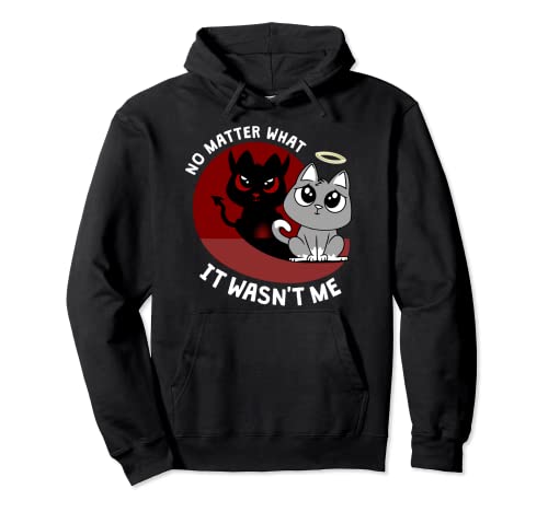 No importa qué, No estoy guerra - Divertido ángel del diablo gato malo Sudadera con Capucha