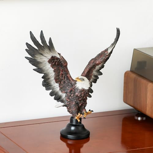 Estatua Águila Calva de Resina 12 Pulgadas Decorativa miniatura 5