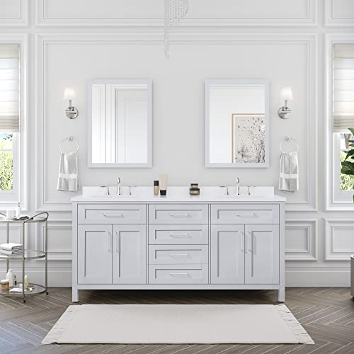 Ove Decors Tahoe Iii 72 In. Double Sink Bathroom Vanity In Dove Grey #TOP2