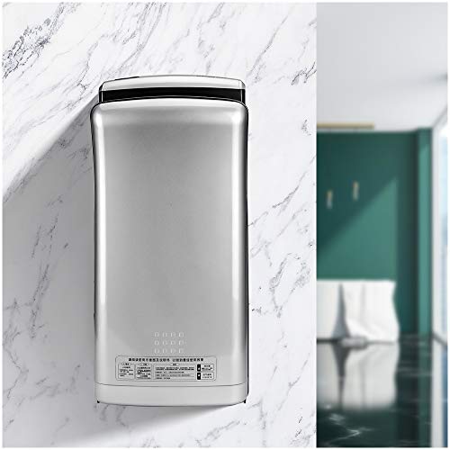 Interhasa! Hand Dryer With Hepa Filter, 110-130V Electric Hand Dryer For Bathrooms Commercial, Plug In,It1688-Silver #TOP4