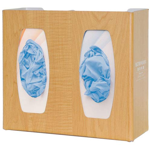 BOWMAN - Glove Box Dispenser - Double with Divider 11.38"W x 10.13"H x 4.00"D