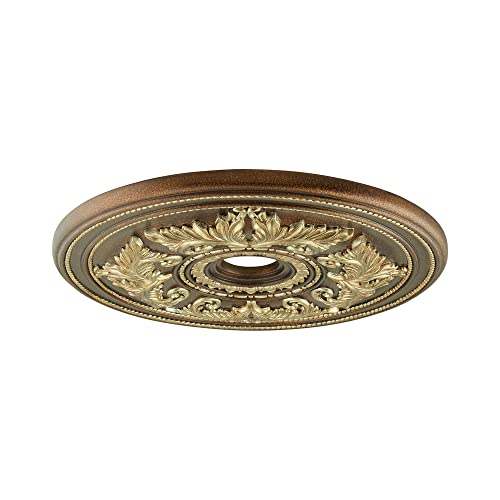 Image of Livex Lighting 8210-64 Ceiling Medallion, Palacial Bronze | Gilded Accents