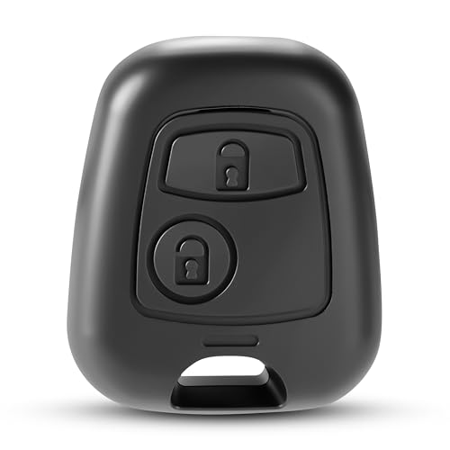 JONGO® - Coque Clé Plip Compatible avec Citroën Berlingo Saxo Xsara Picasso Peugeot Partner 406 | Boitier Télécommande 2 Boutons sans Lame sans Vis