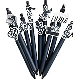 Ericetion 9 Stück Musiknoten-Kugelschreiber, Großpackung, Musik-Kugelschreiber, Gastgeschenke Für Musikpartys, Originelle Preise Für Musikchöre, Geschenke Für Klavierlehrer, Künstler, Bürodekoration