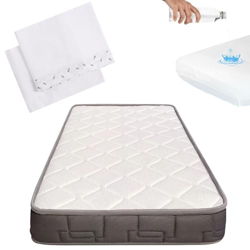 CoolDreams Matratze für Babybett, wasserdicht, wasserdicht, für Wiege, Baumwolle, Oeko-Tex und CertiPur zertifiziert, Morpheus mit offenporigem Kern für mehr Atmungsaktivität