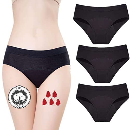 Period Underwear Heavy Flow Women Absorbent Leak Proof Panty Pants Menstrual Panties 3 Pack