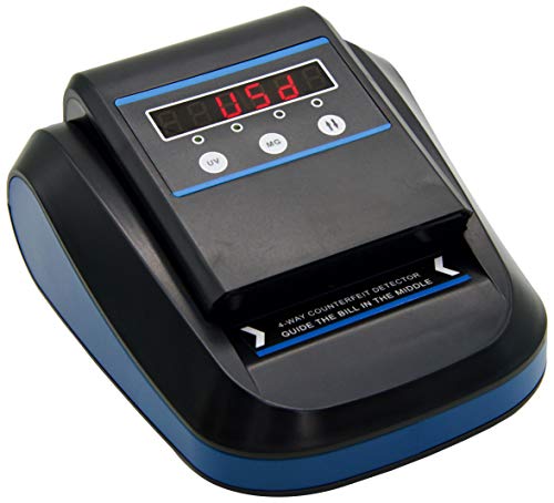 iTech-100 Counterfeit Bill Detector, Automatic Counterfeit Money Detector Machine with UV, MG, IR