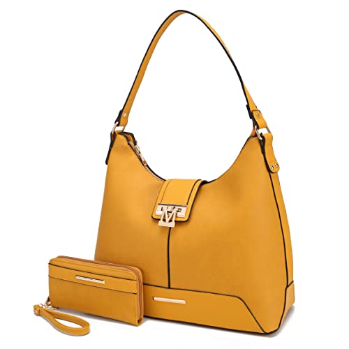 Image of MKF Collection Hobo Bag for Women & Wristlet Wallet Set, Vegan Leather Handbag Purse Set, Shoulder bags by Mia K
