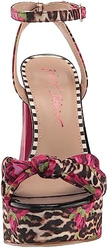 Betsey Johnson Women's Brylie Heeled Sandal, Leopard Floral, 9 | Image 1