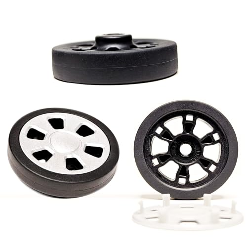 55mm Luggage Replacement Spinners - TPU Rubber Roller with Snap-on Center Cap Lightweight Smooth for Dual Wheels Spinner Suitcase,Travel Trolley,Wheel Bags,Carry on 5