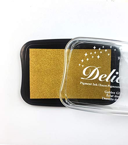 Tsukineko Delicata Ink pad, Golden Glitz
