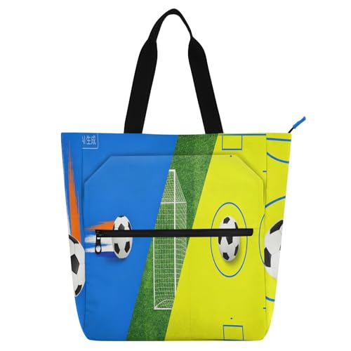 Sac fourre-tout football anti-perte zippé pour enfants avec plusieurs poches