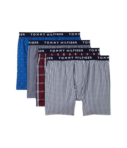 Tommy Hilfiger Men Woven Cotton Boxer 4-Pack...