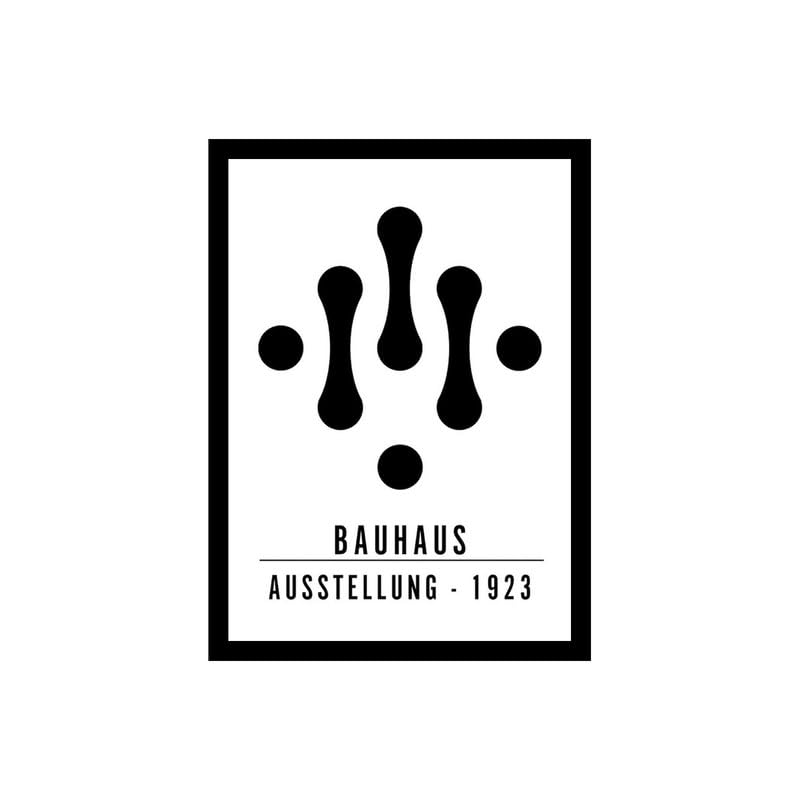 Image of BLINKART Vintage Bauhaus Retro Geometric Aesthetic Poster Gallery | Colorful Wrap Framed For Home Office Studio Living Room Modern Art Studio Decoration Abstract Shapes | (d84) | 13x10 Inch
