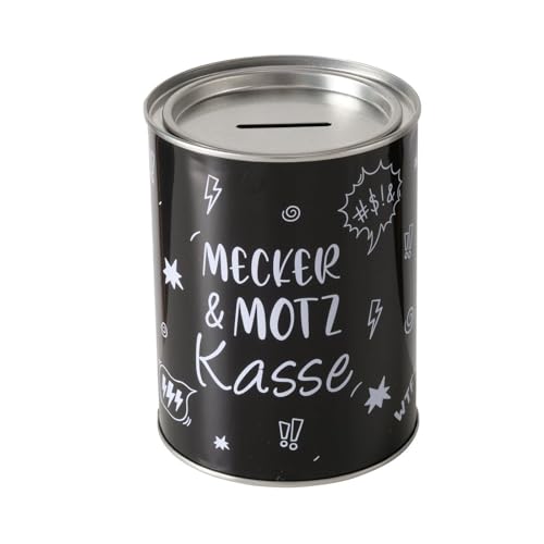 Spardose Sparschwein Schriftzug Mecker- & Motzkasse - Deckel abnehmbar -...